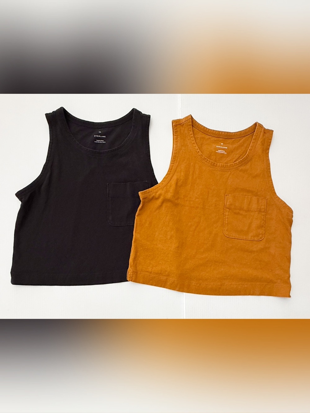 Everlane Organic Cotton Cropped Tanks x 2 - XXS